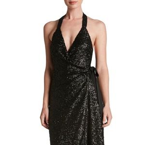 Dress the Population Sequin Halter Gown Size M